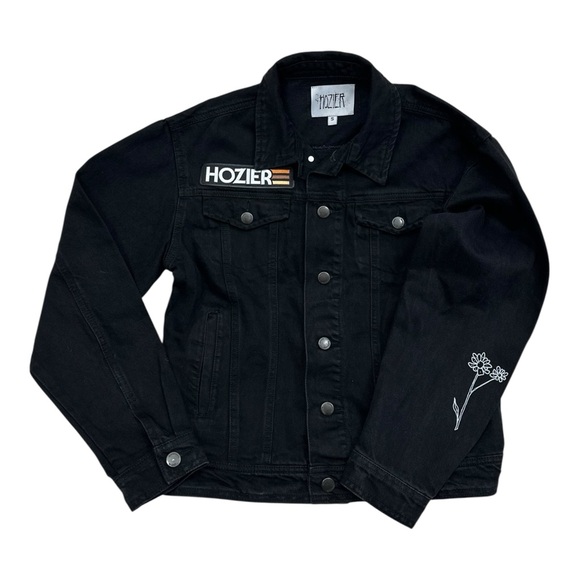 Hozier Lost in A Haze Black Denim Jacket - Size Small - Picture 1 of 6